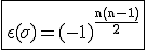 3$ \rm \fbox{\epsilon(\sigma)=(-1)^{\frac{n(n-1)}{2}}}